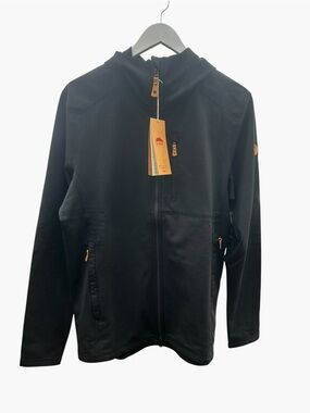 Fjallraven Keb Fleece Hoodie Mens Medium Black Wool Blend G-1000 NWT